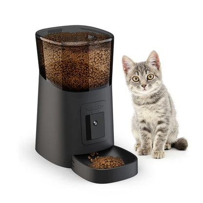 6L Smart Wi-Fi Enabled Automatic Pet Feeder for Cats and Dogs with App Timer and Large Capacity Food Dispenser
